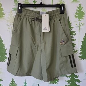Adidas Men's Olive Cargo Shorts